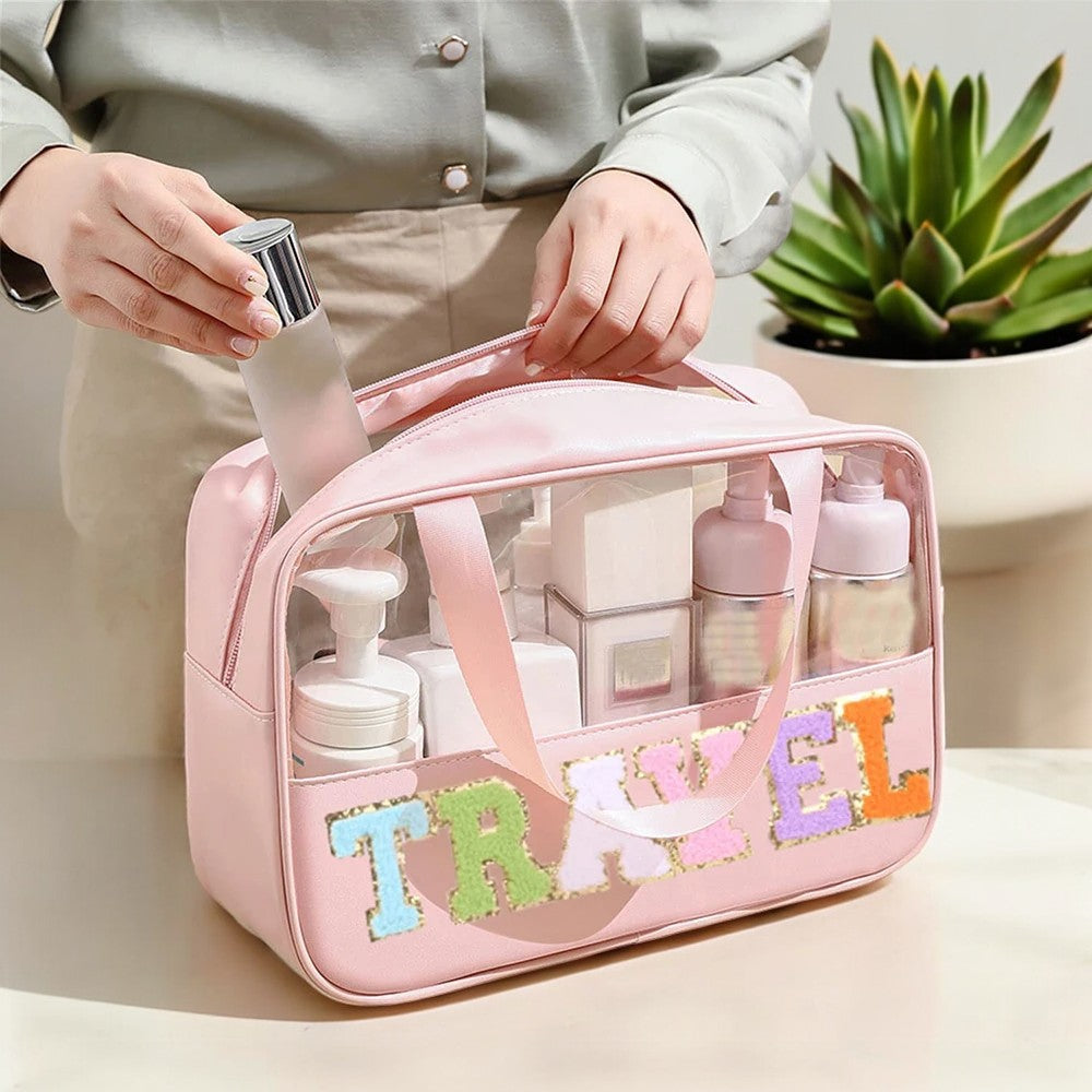 Travel Clear Makeup Bags with Handle