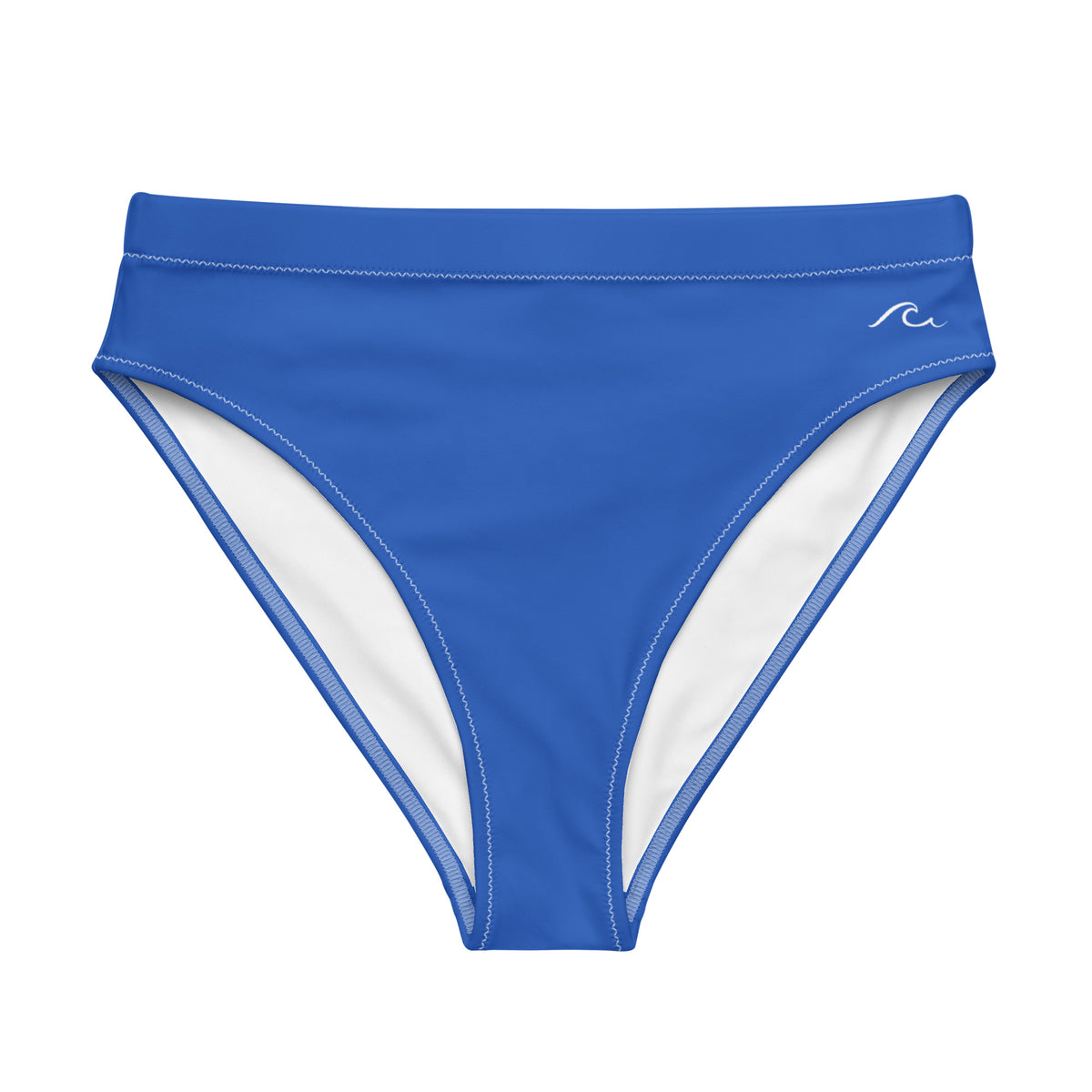 Blue Recycled high-waisted bikini bottom