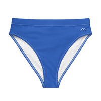 Blue Recycled high-waisted bikini bottom