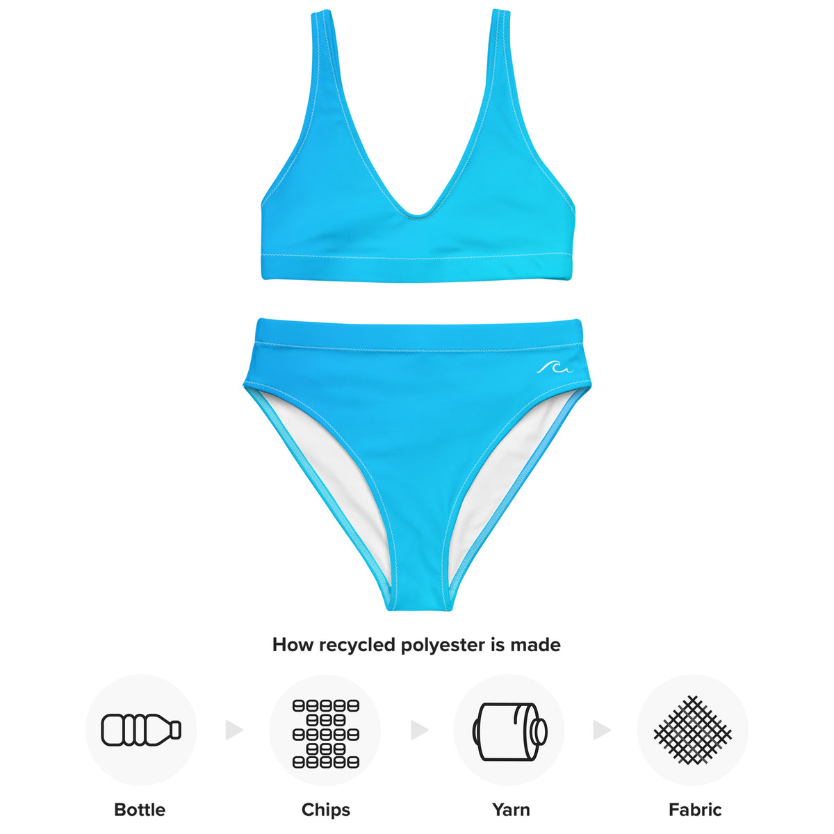 Island Blue Recycled high-waisted bikini