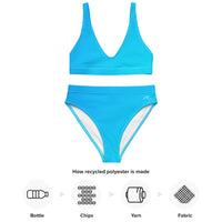 Island Blue Recycled high-waisted bikini