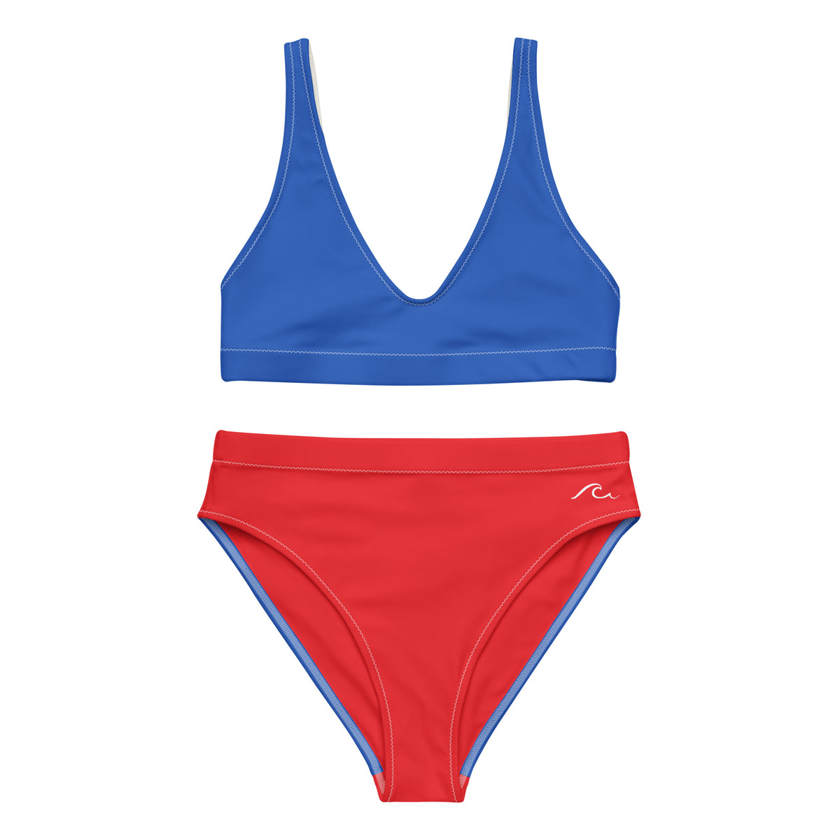 Colorblock Recycled high-waisted bikini