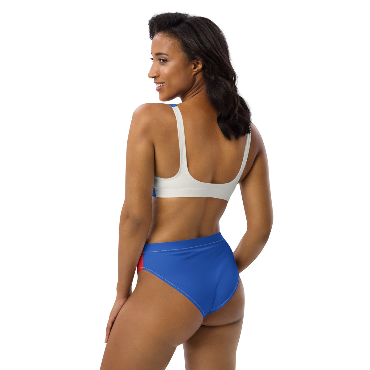 Colorblock Recycled high-waisted bikini