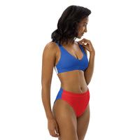 Colorblock Recycled high-waisted bikini