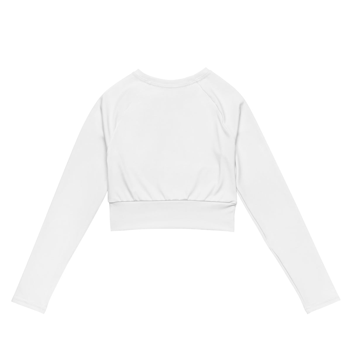 White Recycled long-sleeve crop top