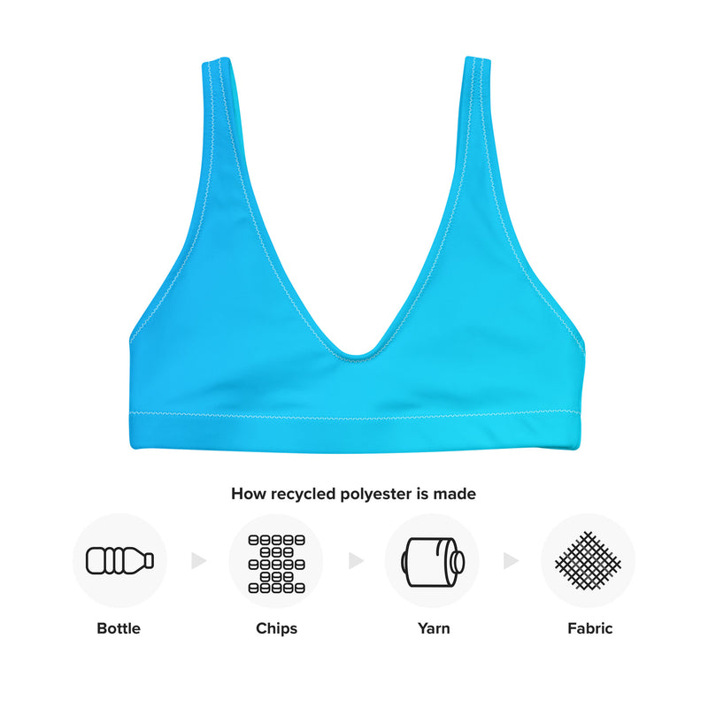 Island Blue Recycled padded bikini top