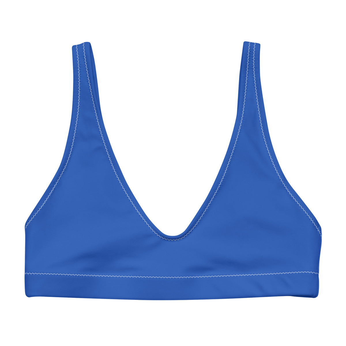 Blue Recycled padded bikini top