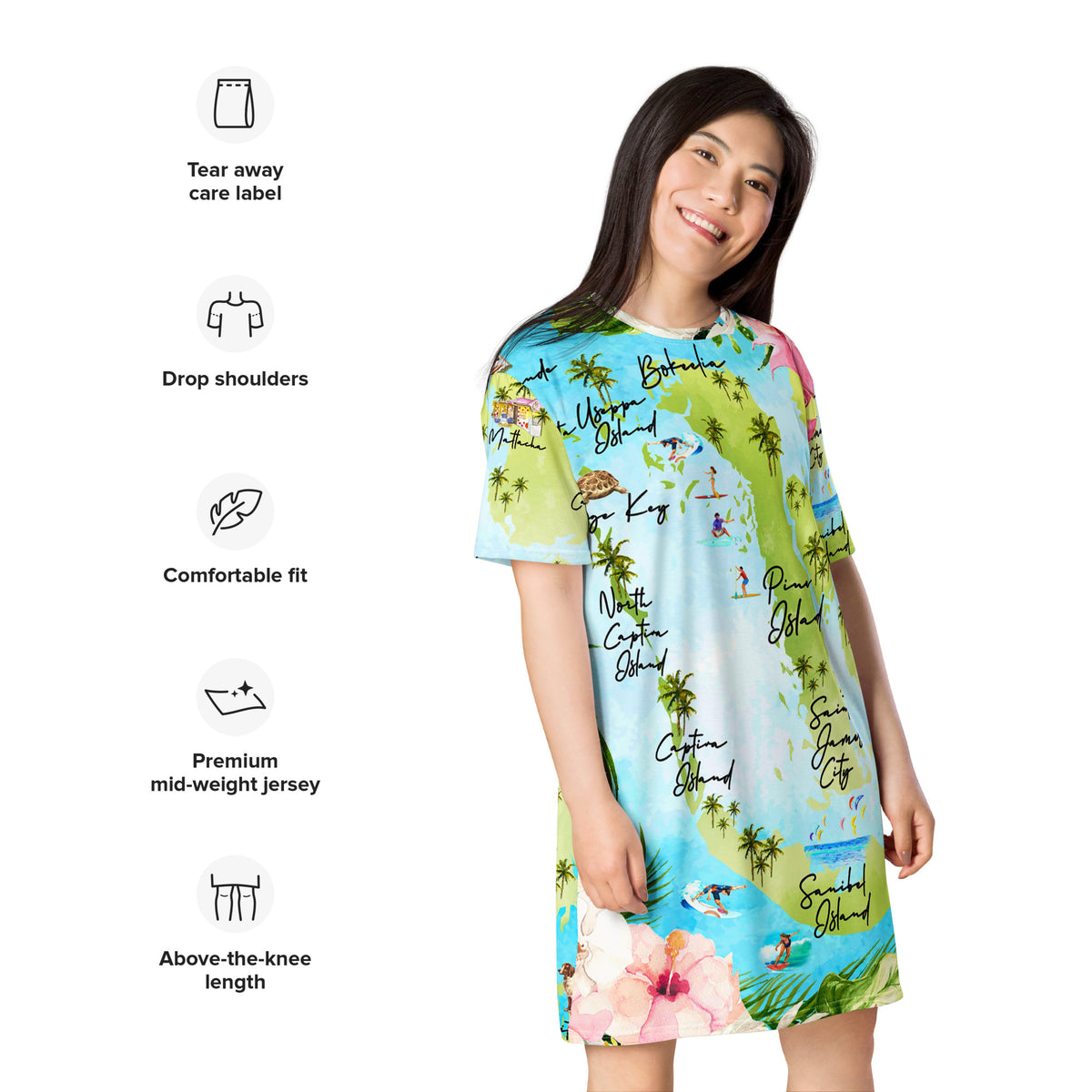 Barrier Islands T-shirt dress