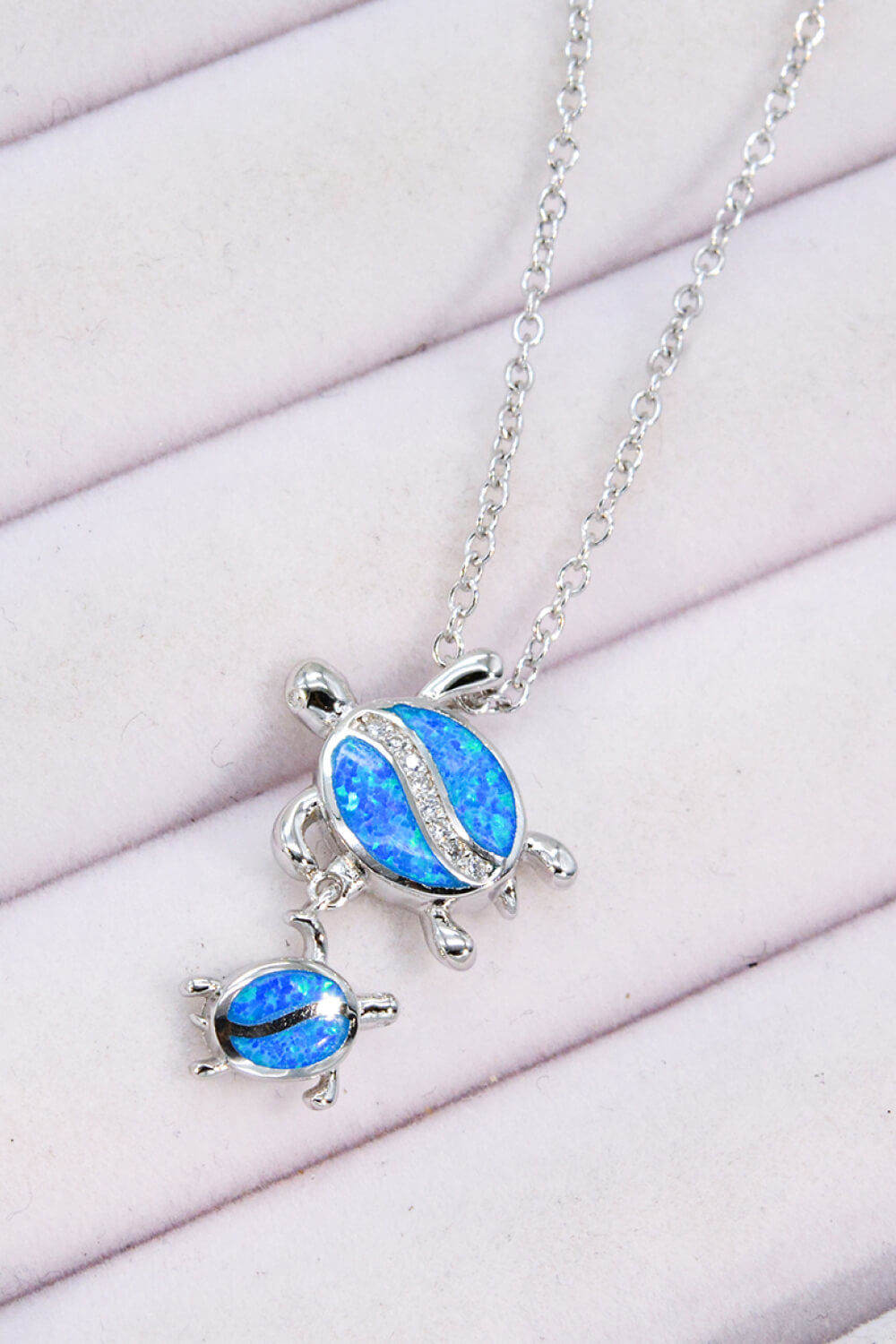 Opal Turtle Pendant Necklace