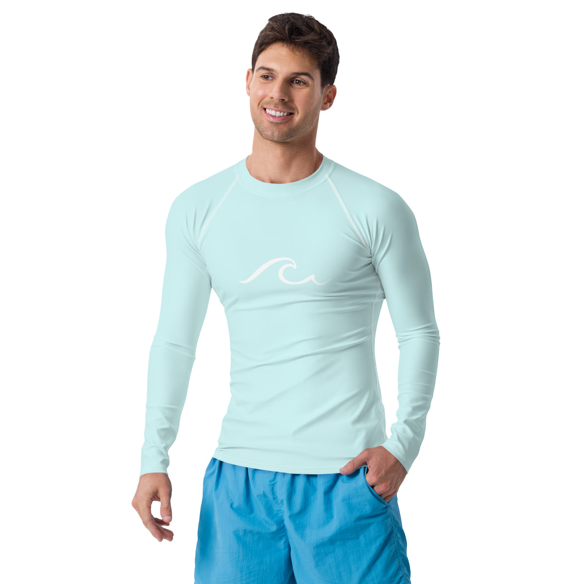 Captiva Turquoise Men's UPF 50+ Rash Guard