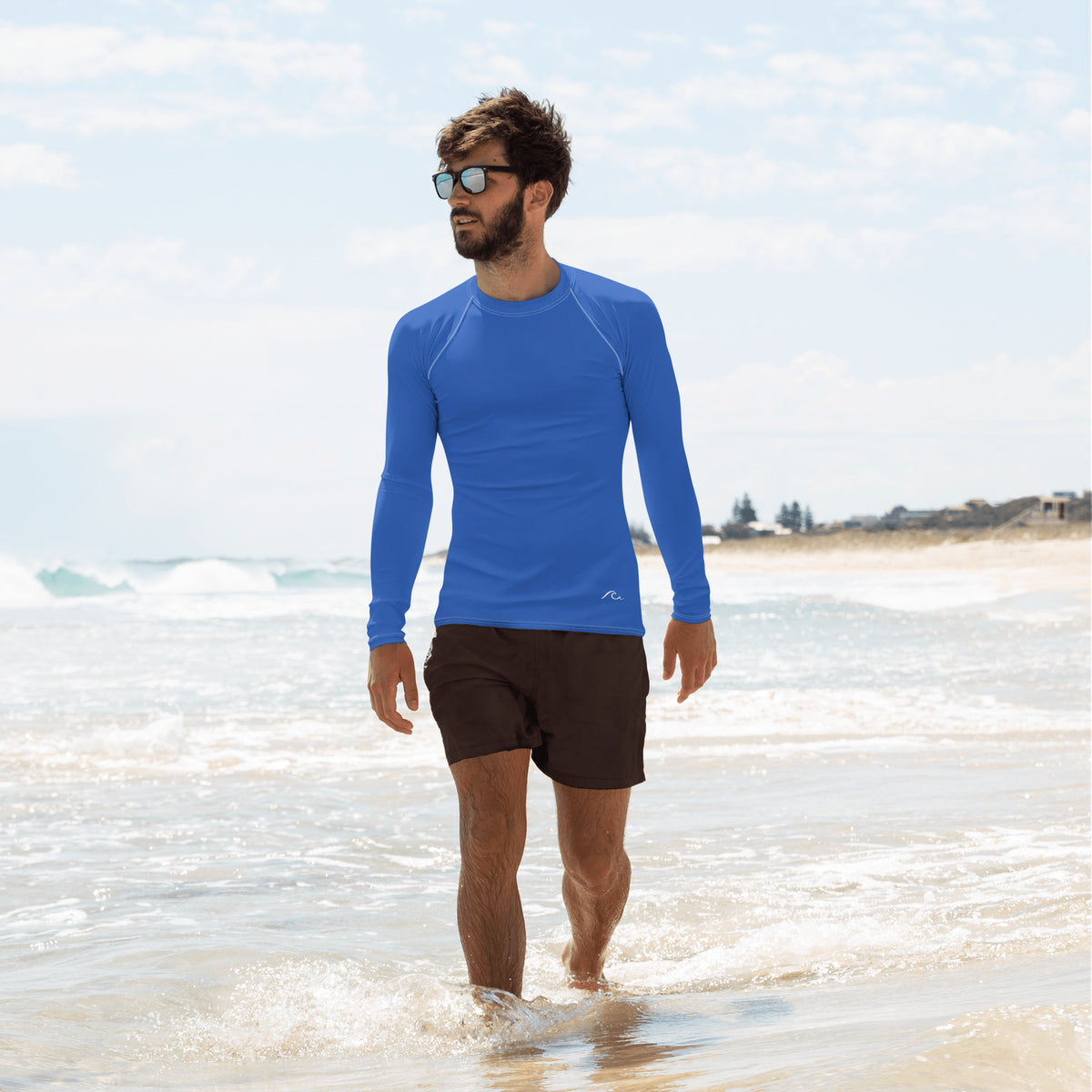 Blue Men's Rash Guard