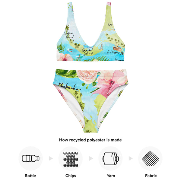 Barrier Island Hopper Women's Recycled high-waisted bikini