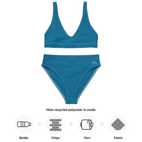 Naples Blue Women's Recycled high-waisted bikini