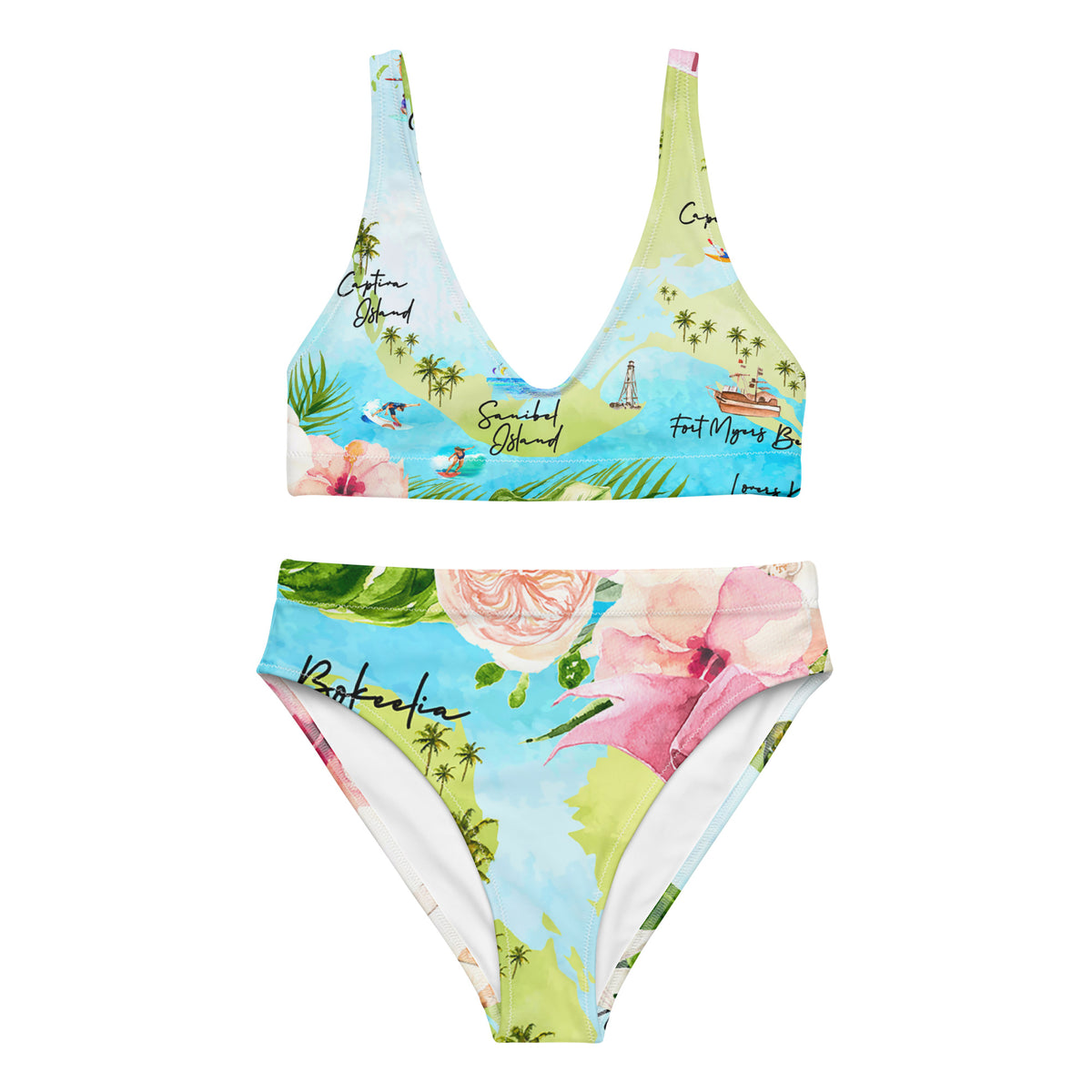 Barrier Island Hopper Women's Recycled high-waisted bikini