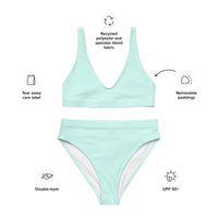 Captiva Turq Recycled high-waisted bikini