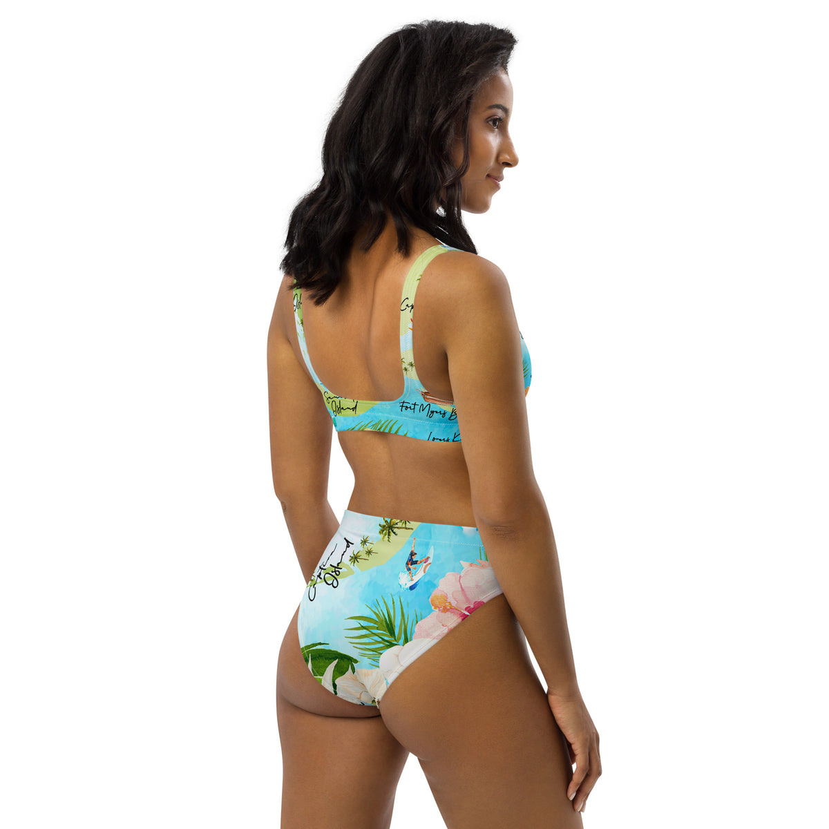 Barrier Island Hopper Women's Recycled high-waisted bikini