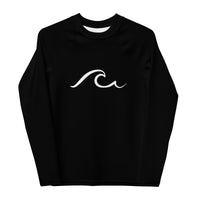 Jetty Black UPF 50+ Youth Rash Guard