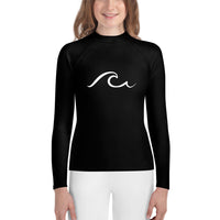 Jetty Black UPF 50+ Youth Rash Guard