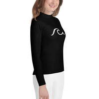 Jetty Black UPF 50+ Youth Rash Guard