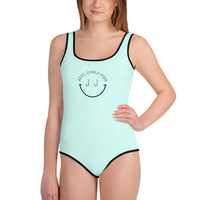 Reel Girls Fish All-Over Print Youth Swimsuit