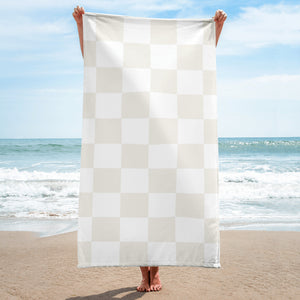 Sand Dollar Checkmate Beach Towel