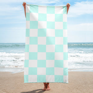Seaside Checkmate Beach Towel