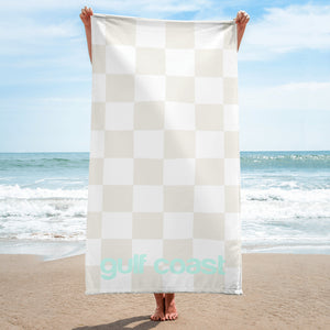 Gulfcoast Sand Dollar Checkmate Beach Towel