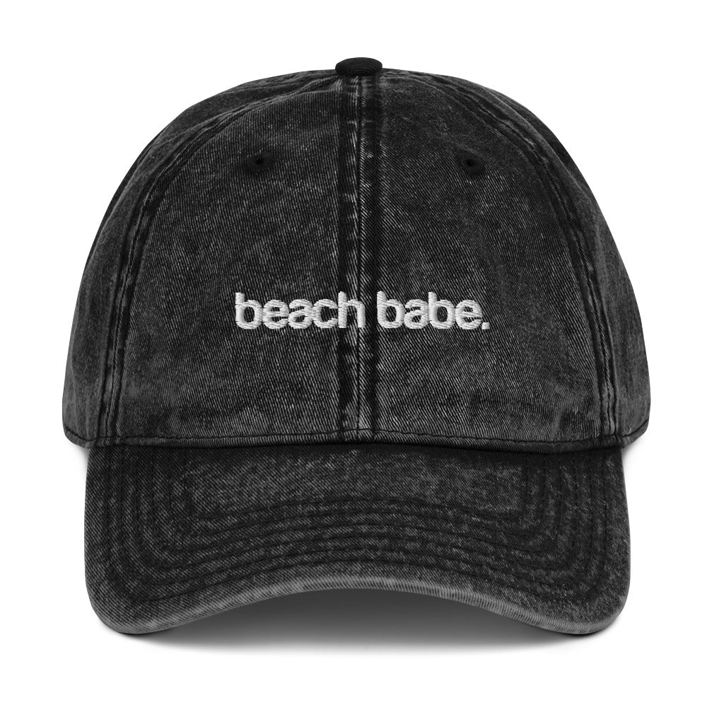 beach babe Vintage Cotton Twill Cap