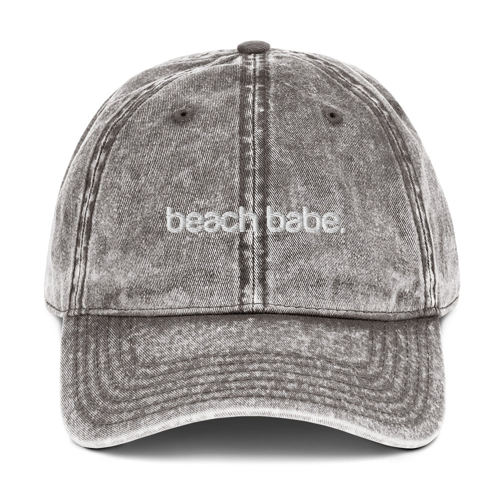 beach babe Vintage Cotton Twill Cap