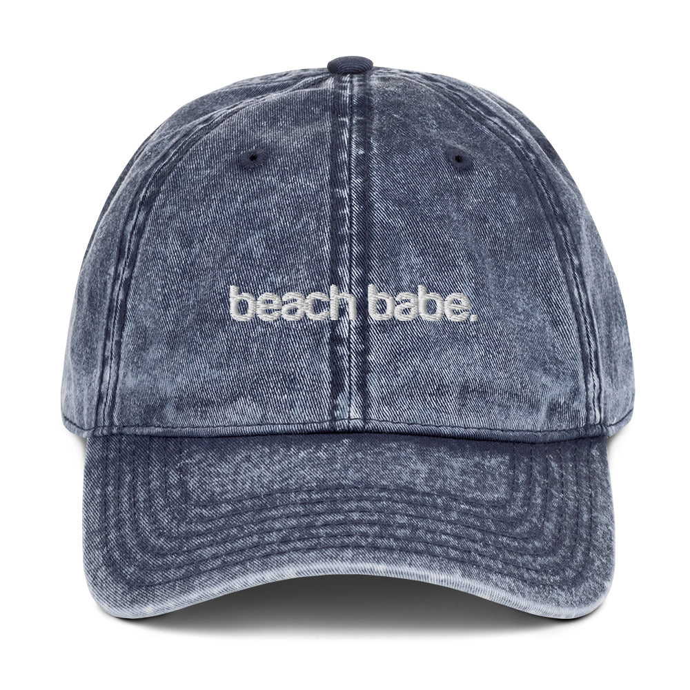 beach babe Vintage Cotton Twill Cap