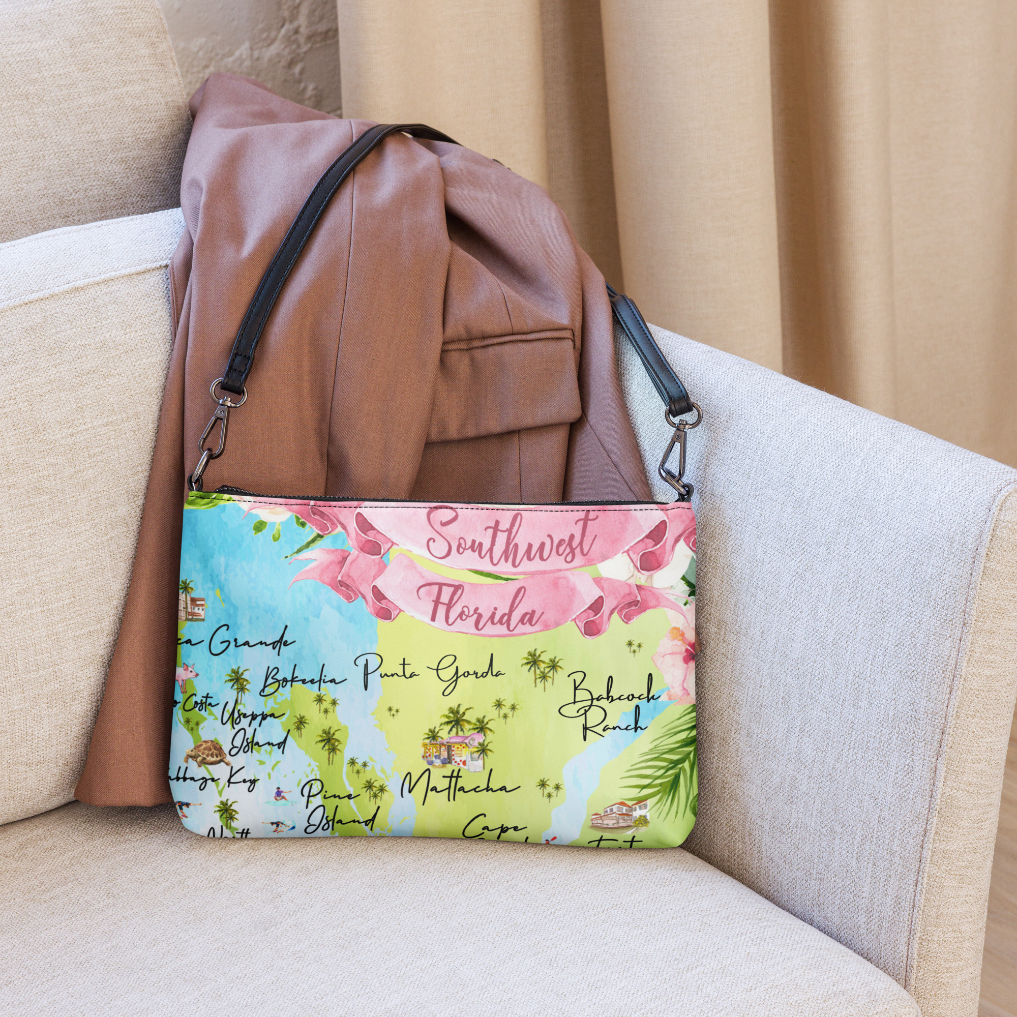 Barrier Islands crossbody bag, front view