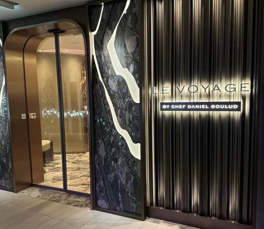 The entrance to Le Voyage by Chef Daniel Boulud